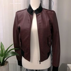 Burgundy Leather Jacket